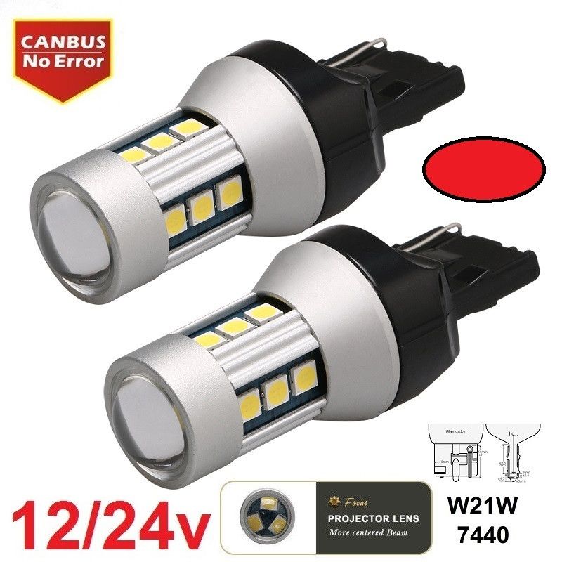 LED SIJALICE W21W (T20 7440) - 30*3030smd - Crvene Beograd Zemun